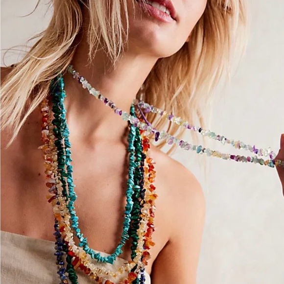 Free People Jewelry - Free People Single Strand Multicolor Necklace NWT